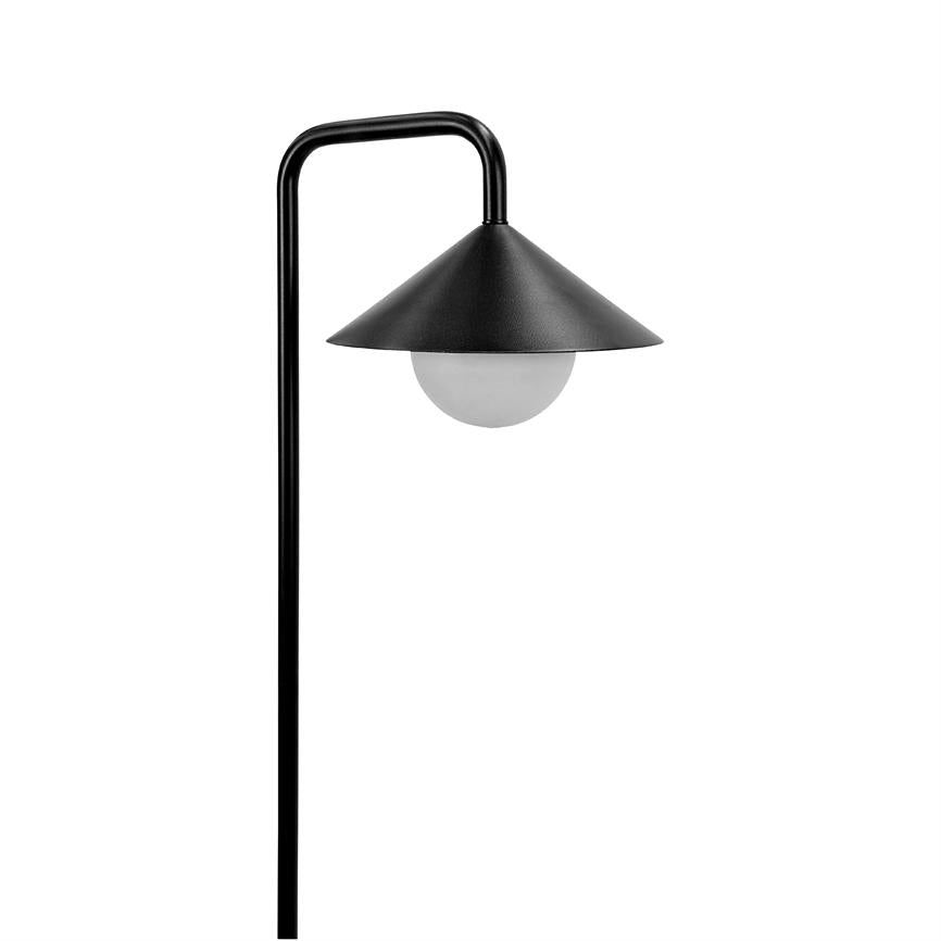 Dyberg Larsen Nova Sort gulvlampe utendørs globe fjernk