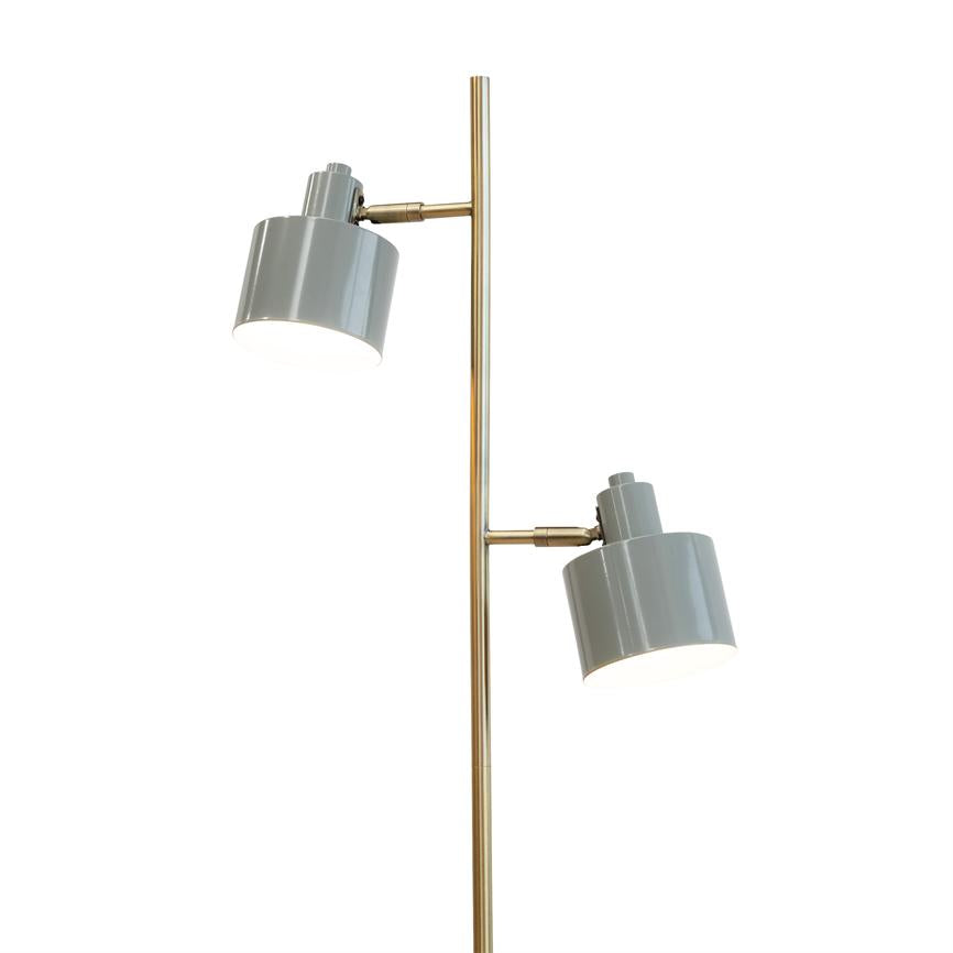 Dyberg Larsen Ocean gulvlampe oliven/messing justerbar