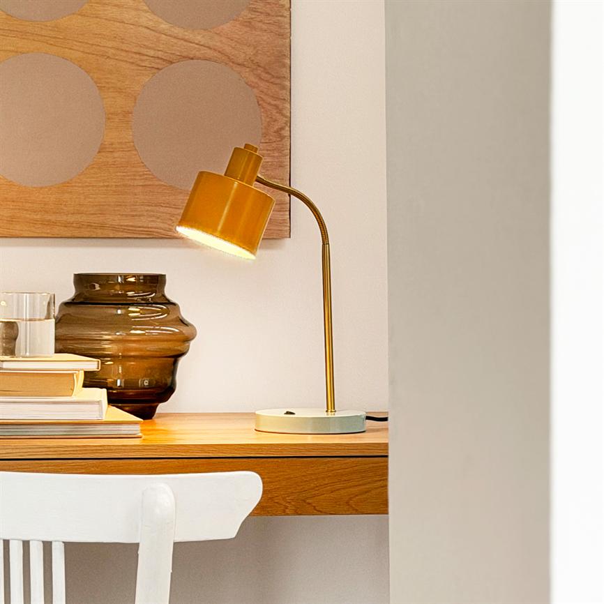 Dyberg Larsen Ocean bordlampe curry/turkis E14