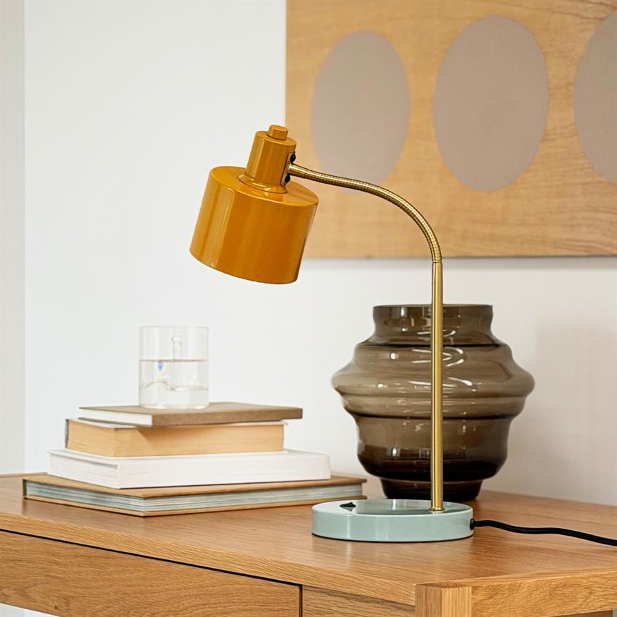 Dyberg Larsen Ocean bordlampe curry/turkis E14