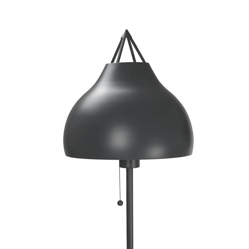 Dyberg Larsen Pyra gulvlampe grå 150 cm tekstilskjerm