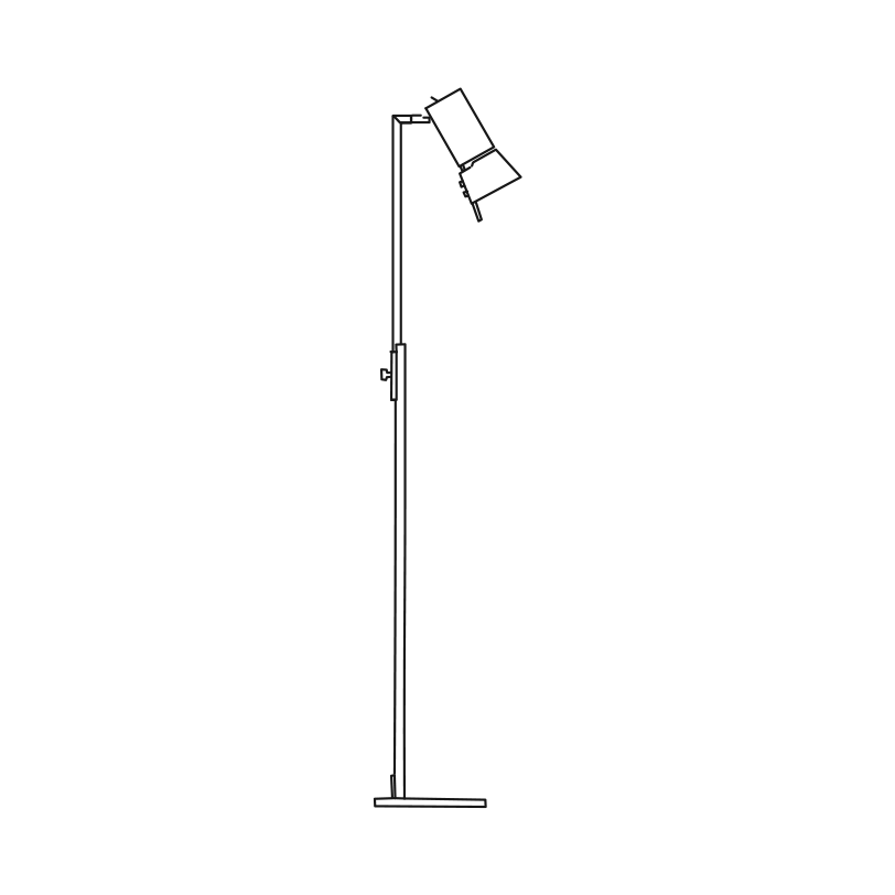 Zlamp Bezz 143 gulvlampe mørkegrå leselampe
