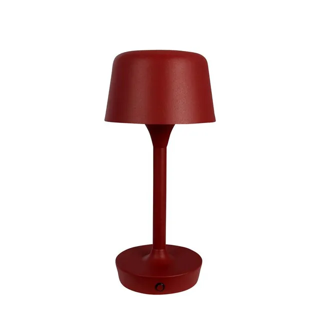 Dyberg Larsen Flow LED bordlampe mørkerød oppladbar touch