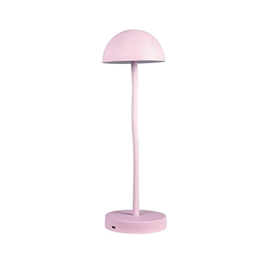 Dyberg Larsen Fonzy bordlampe rosa oppladbar flex