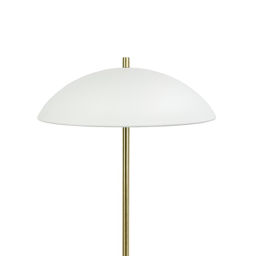Dyberg Larsen Globus gulvlampe beige messing