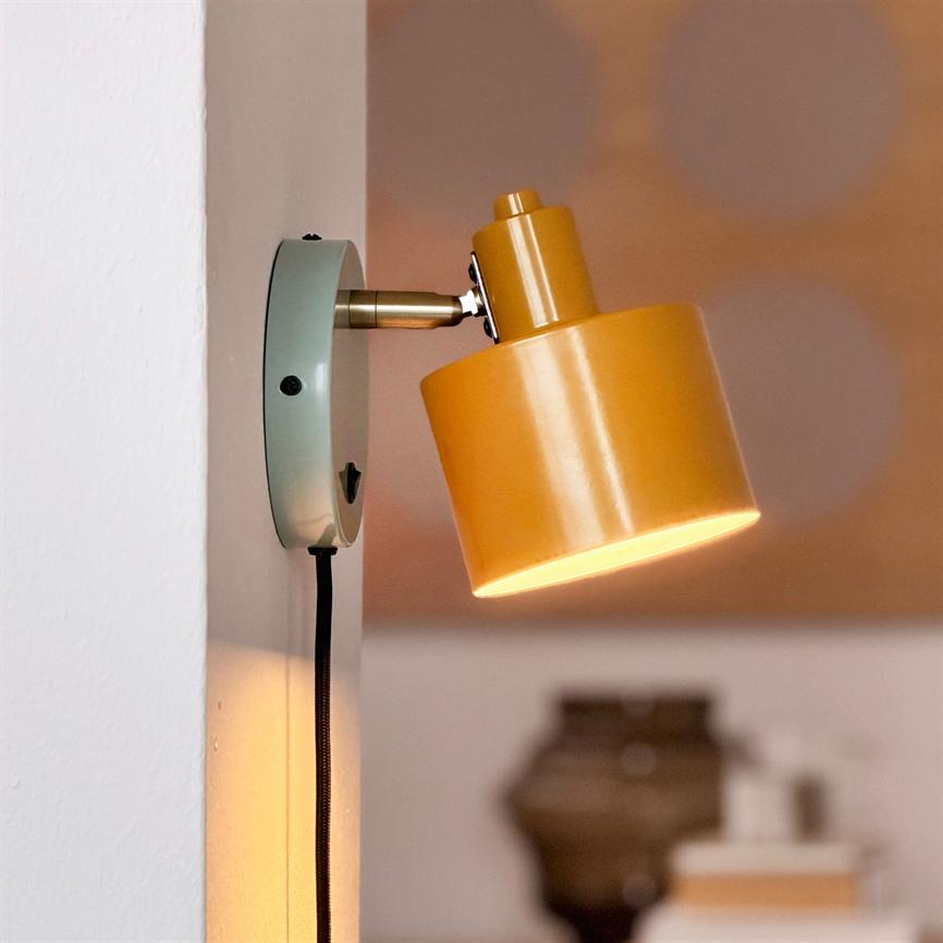 Dyberg Larsen Ocean vegglampe karry/turkis messing