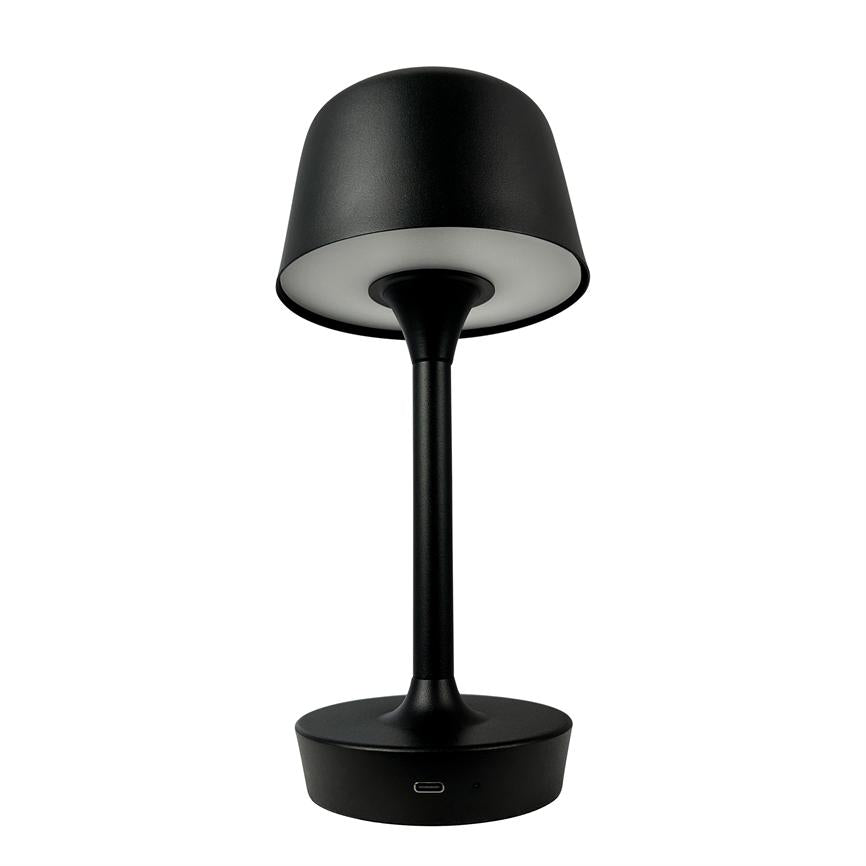 Dyberg Larsen Flow bordlampe svart oppladbar