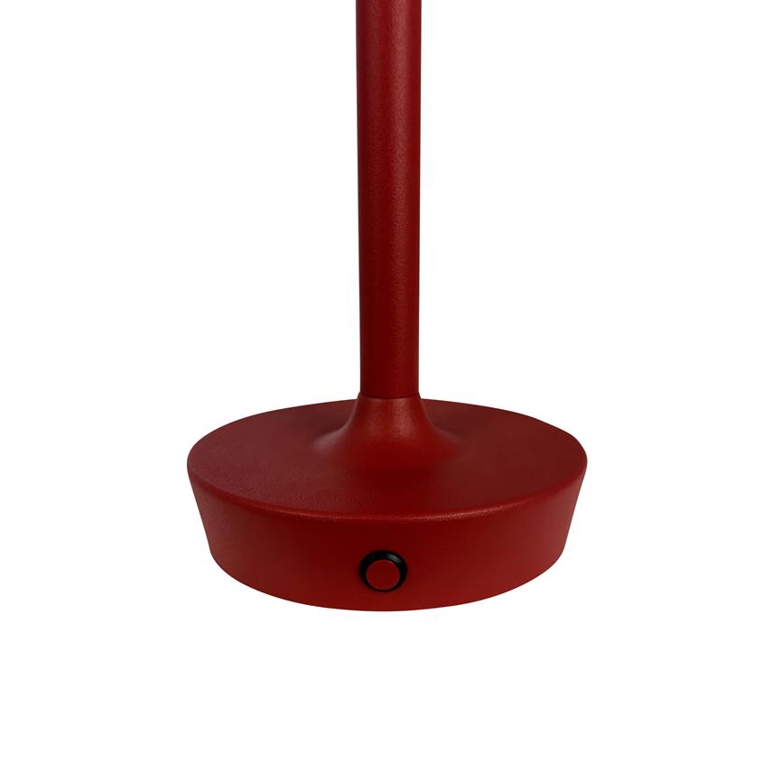 Dyberg Larsen Flow LED bordlampe mørkerød oppladbar touch