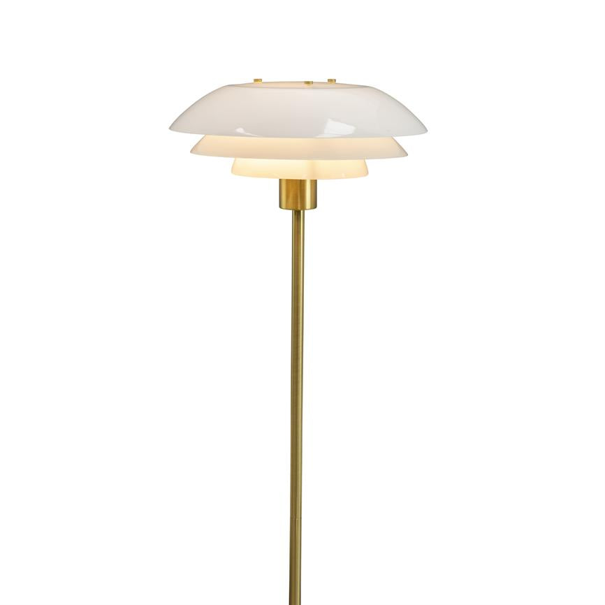 Dyberg Larsen DL31 gulvlampe opal messing