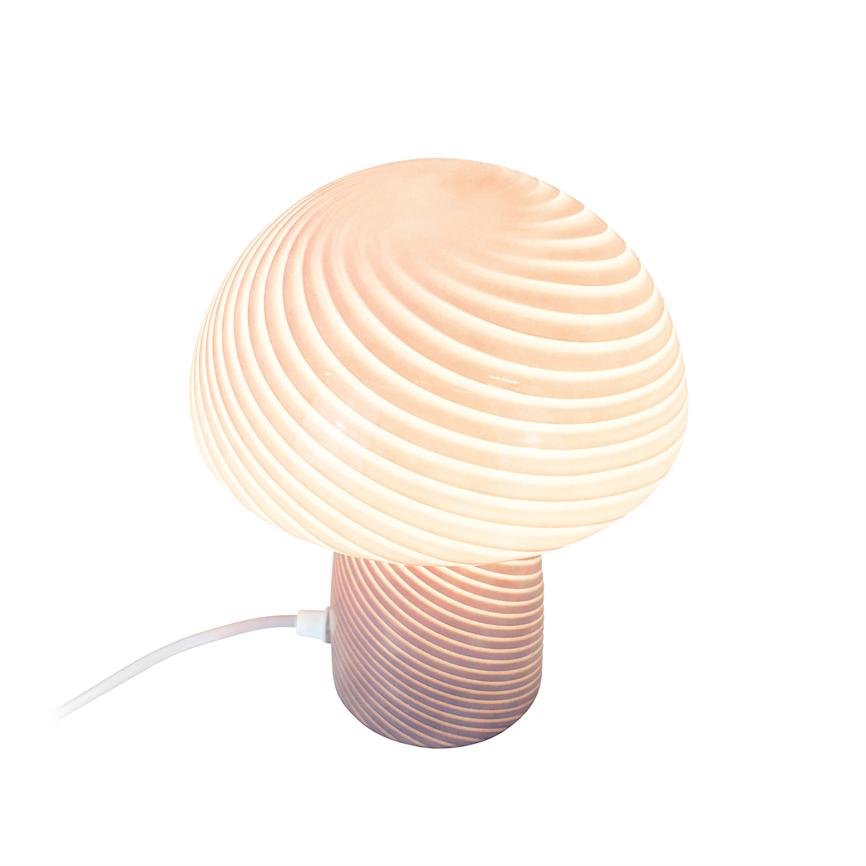 Dyberg Larsen Jenny Mushroom bordlampe blå glass