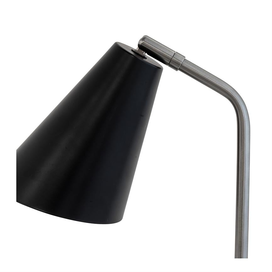 Dyberg Larsen Oswald bordlampe svart børstet stål
