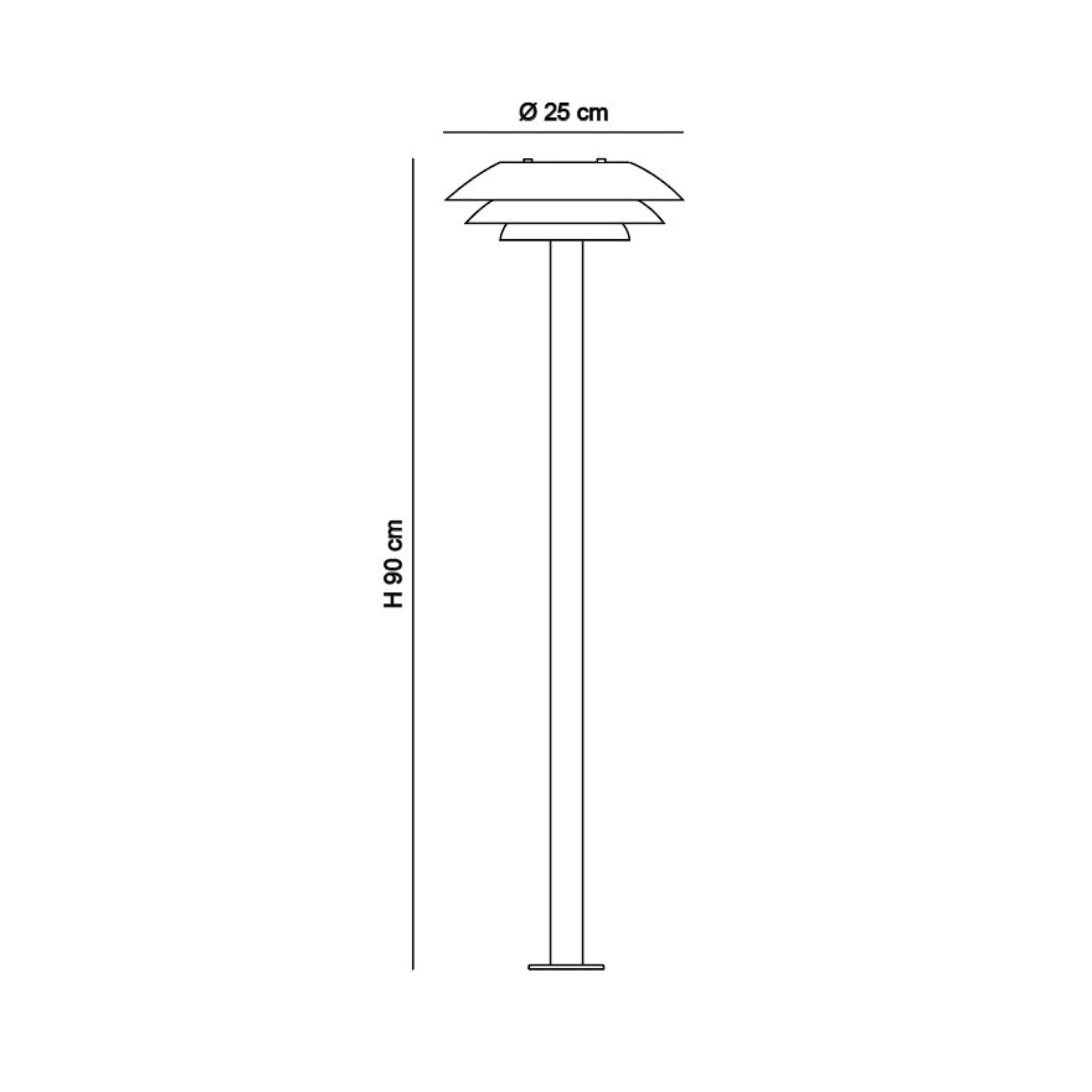 Dyberg Larsen DL25 bedlampe kobber utelampe 90 cm