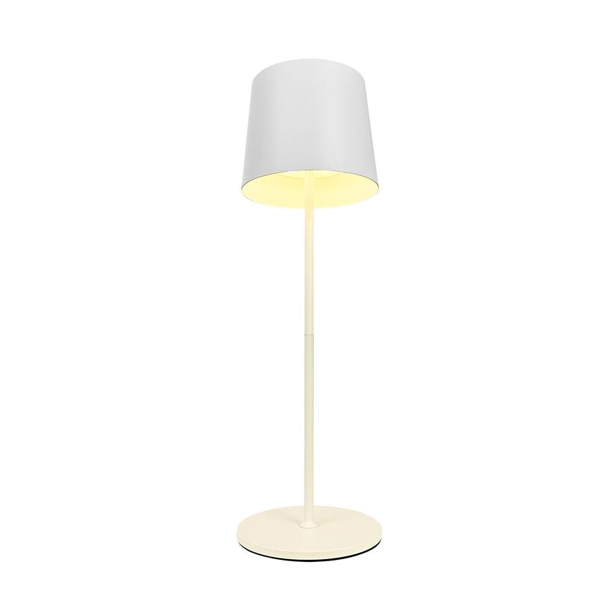 Dyberg Larsen Karl bordlampe LED hvit oppladbar