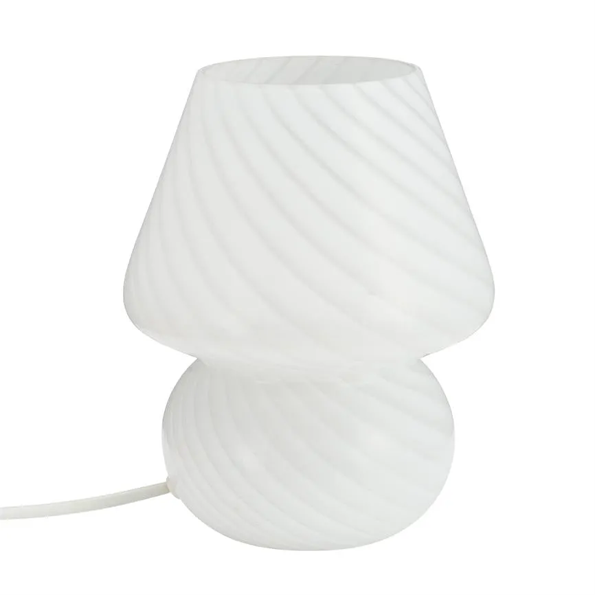 Dyberg Larsen Fanny bordlampe hvit glass E27