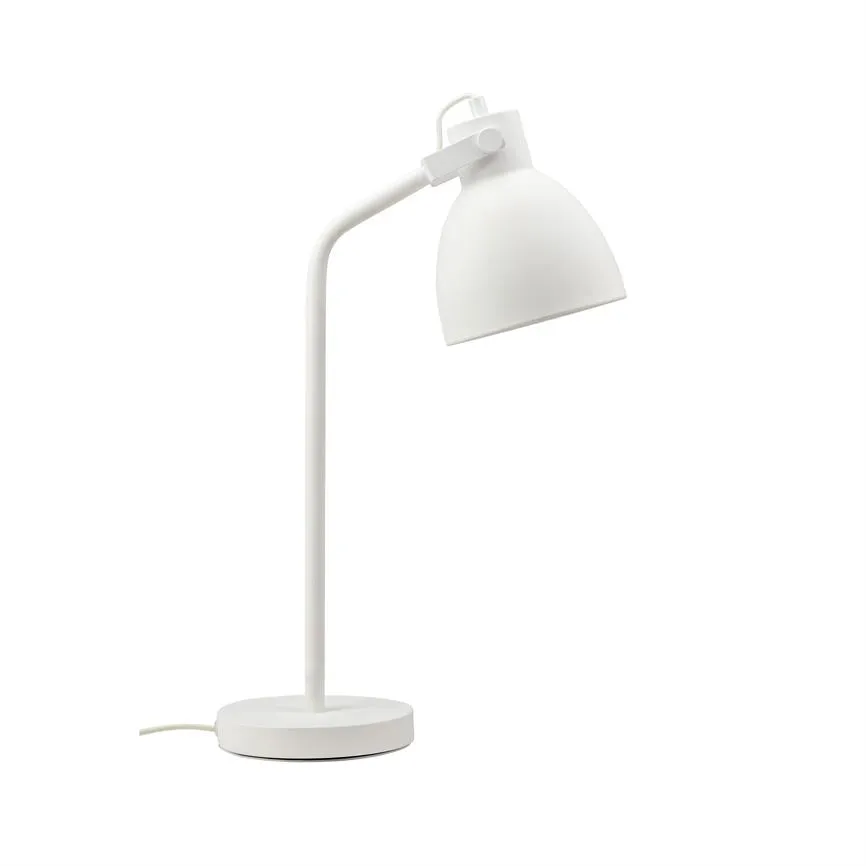 Dyberg Larsen Coast bordlampe hvit vippbar metallskjerm
