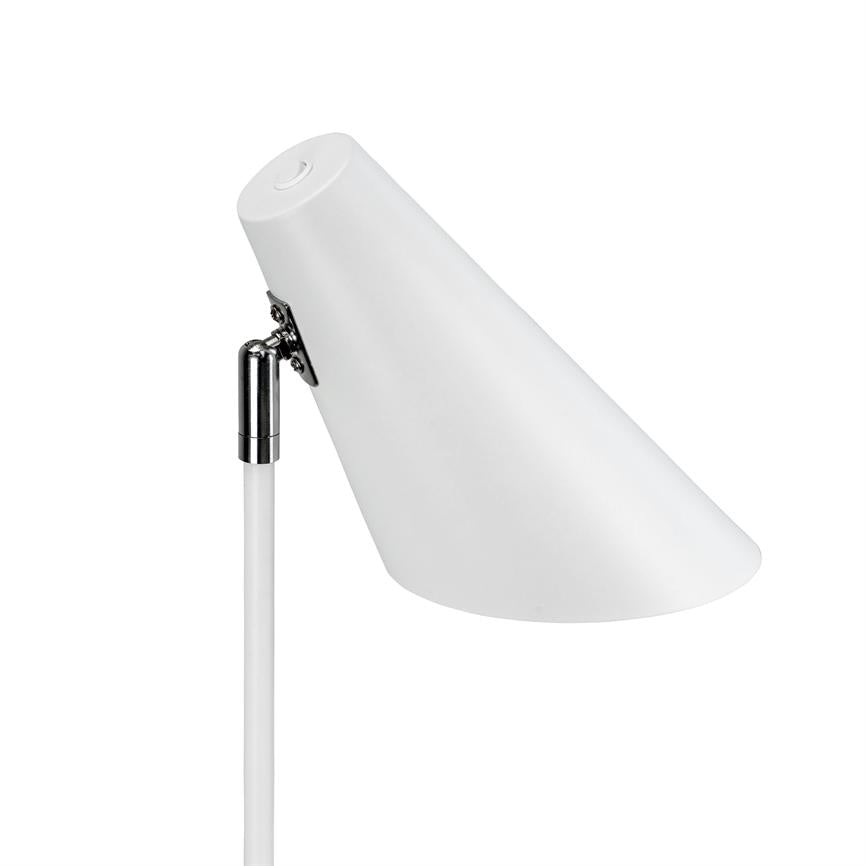 Dyberg Larsen Cale gulvlampe hvit metall vridbar