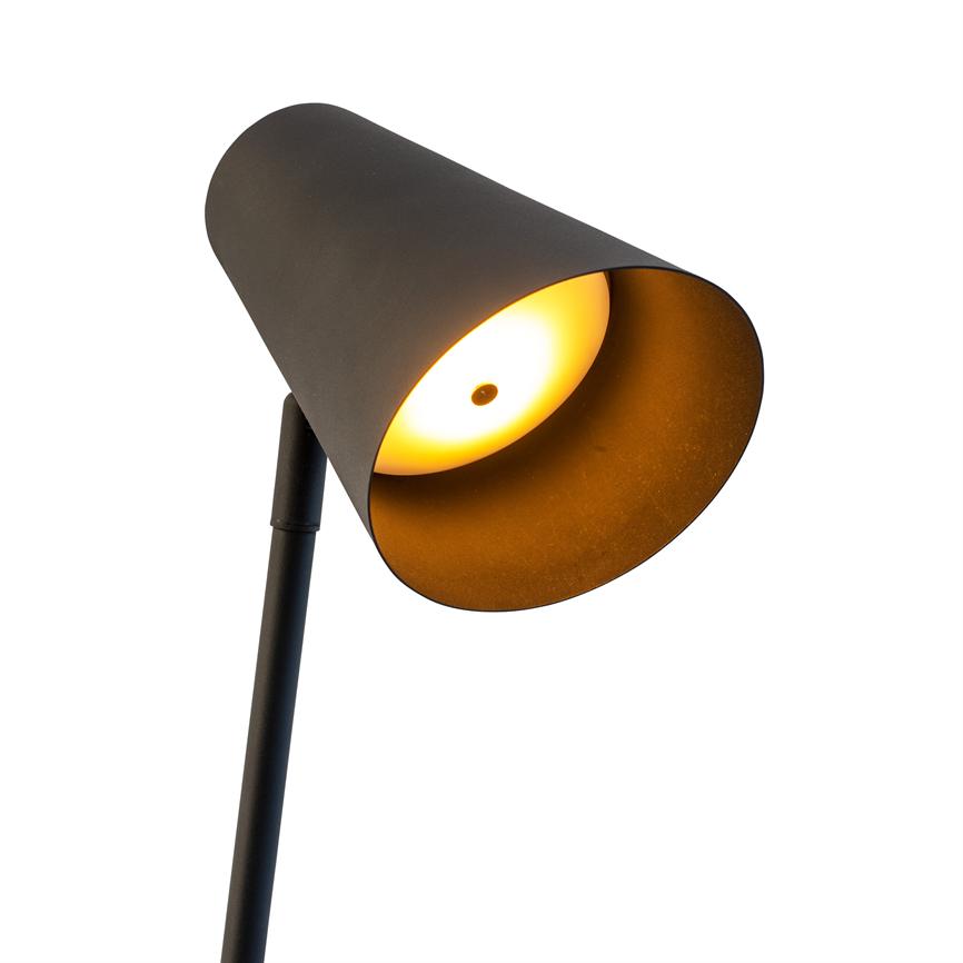 Dyberg Larsen Cale bordlampe svart oppladbar