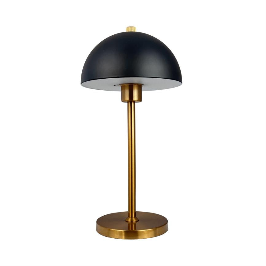 Dyberg Larsen Borås bordlampe sort messing oppladbar