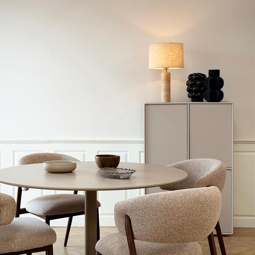 Dyberg Larsen Terra bordlampe travertin E27 51 cm