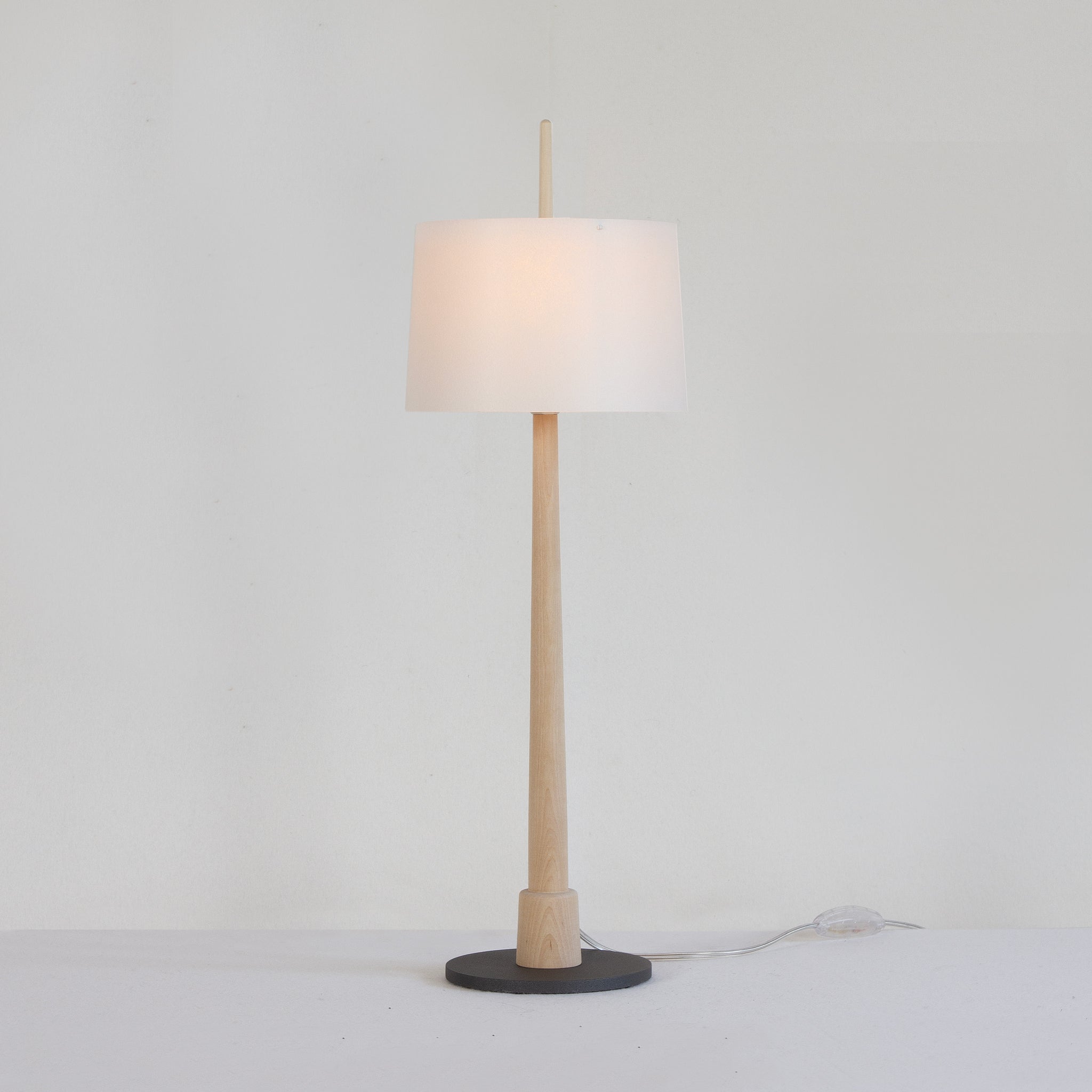 Zlamp Gadd bordlampe stor natur eik papir