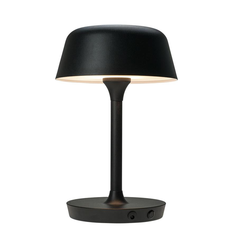Dyberg Larsen Valencia bordlampe sort oppladbar