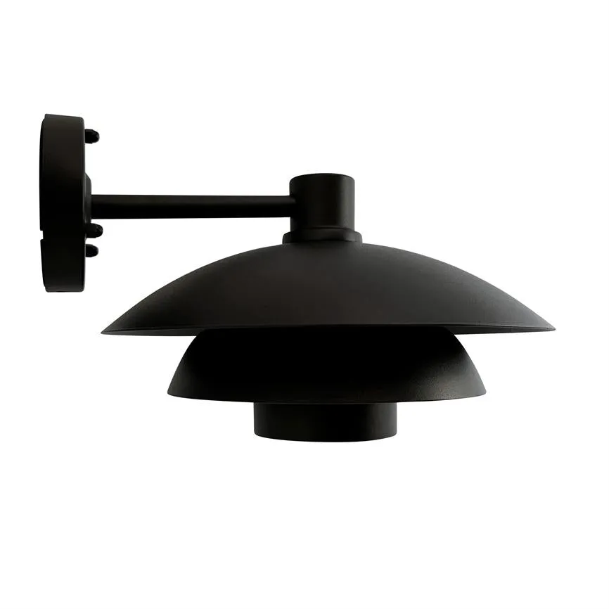 Dyberg Larsen Morph utendørs vegglampe svart Ø30