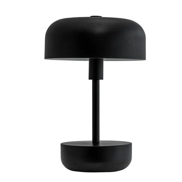 Dyberg Larsen Haipot bordlampe sort oppladbar LED