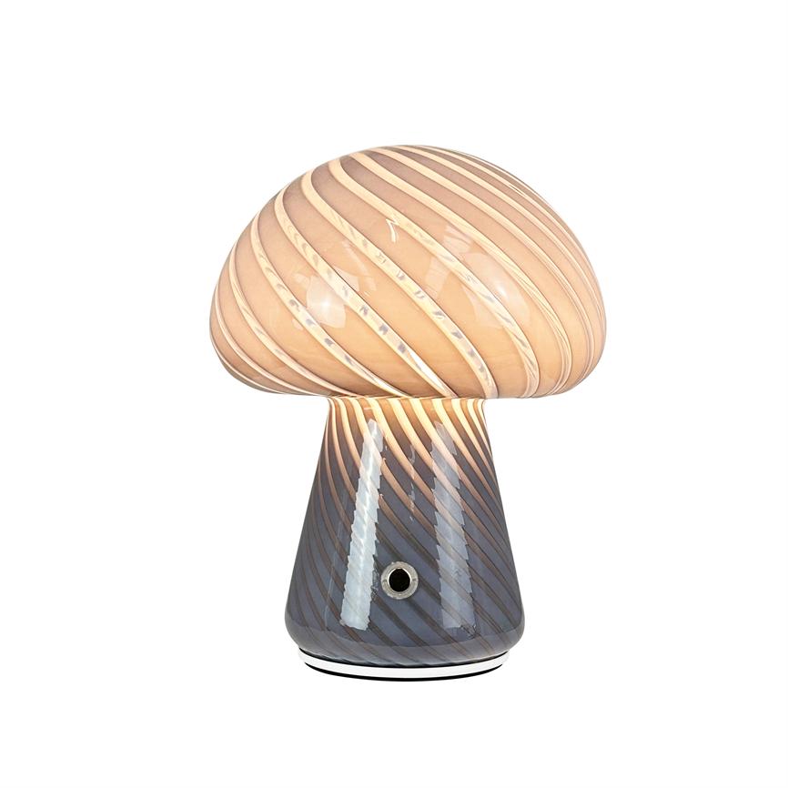 Dyberg Larsen Morkel LED bordlampe grå oppladbar