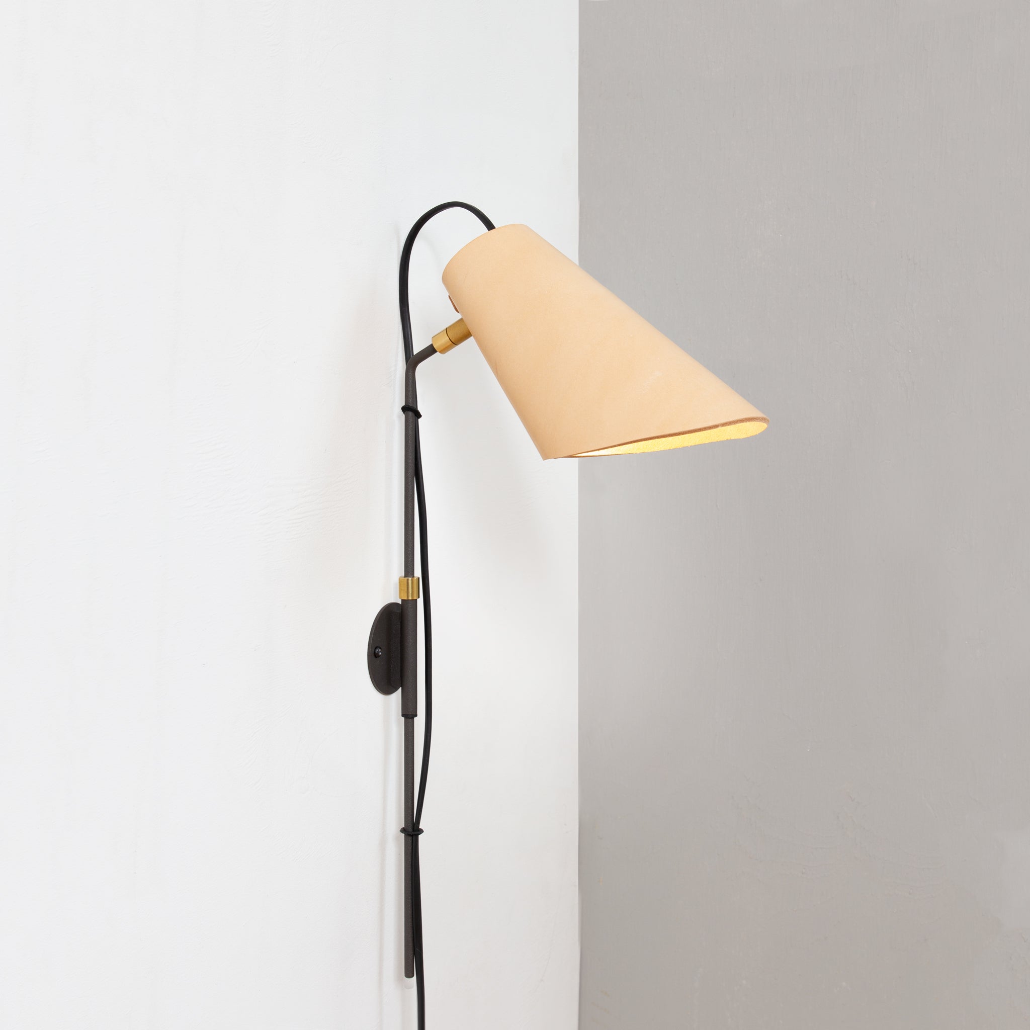 Zlamp Erik 235 19 vegglampe langt stativ skinn