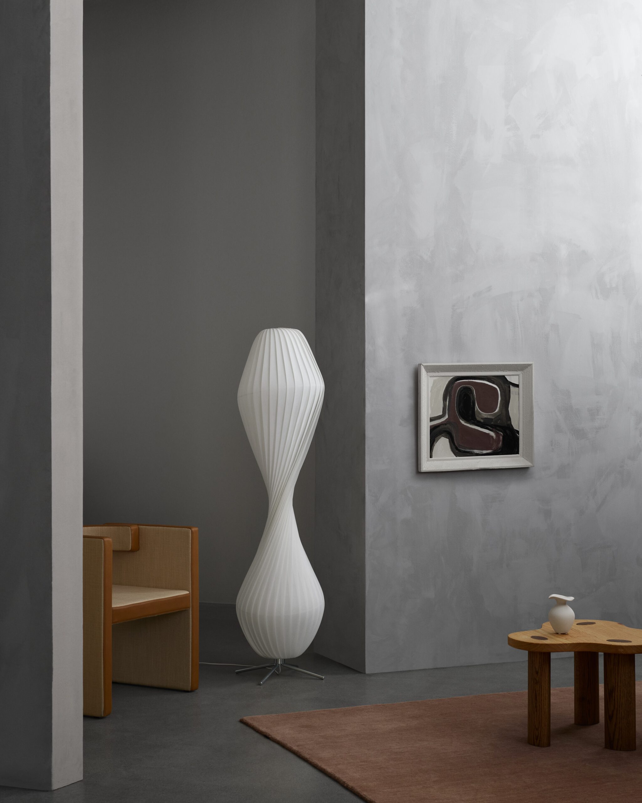 Tom Rossau TR32 gulvlampe hvit asymmetrisk