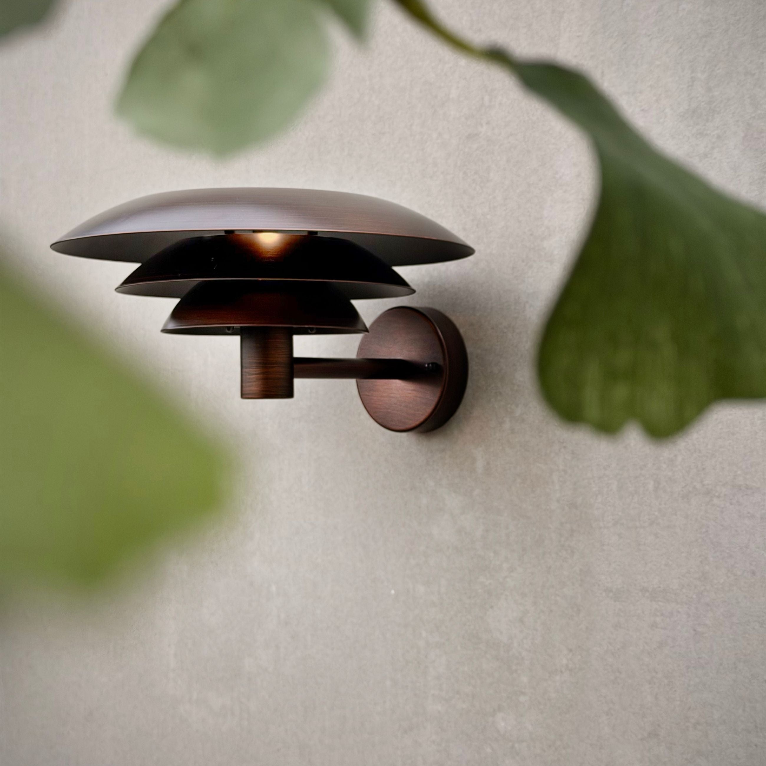 Dyberg Larsen DL30 vegglampe kobber antikk look