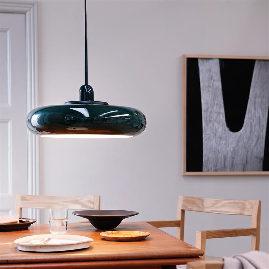 Dyberg Larsen Planet taklampe mørkegrønn metall