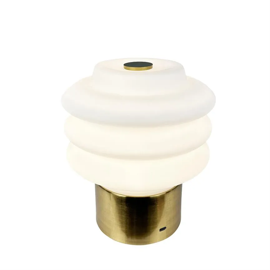 Dyberg Larsen Diva bordlampe messing opal