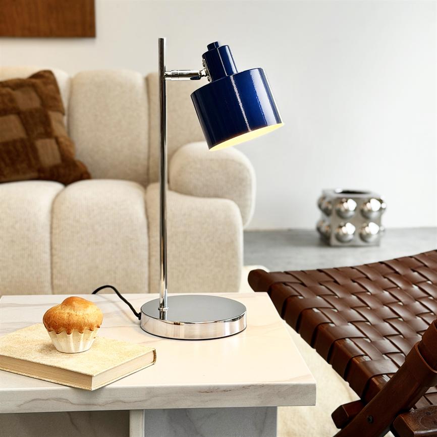 Dyberg Larsen Ocean bordlampe blå krom