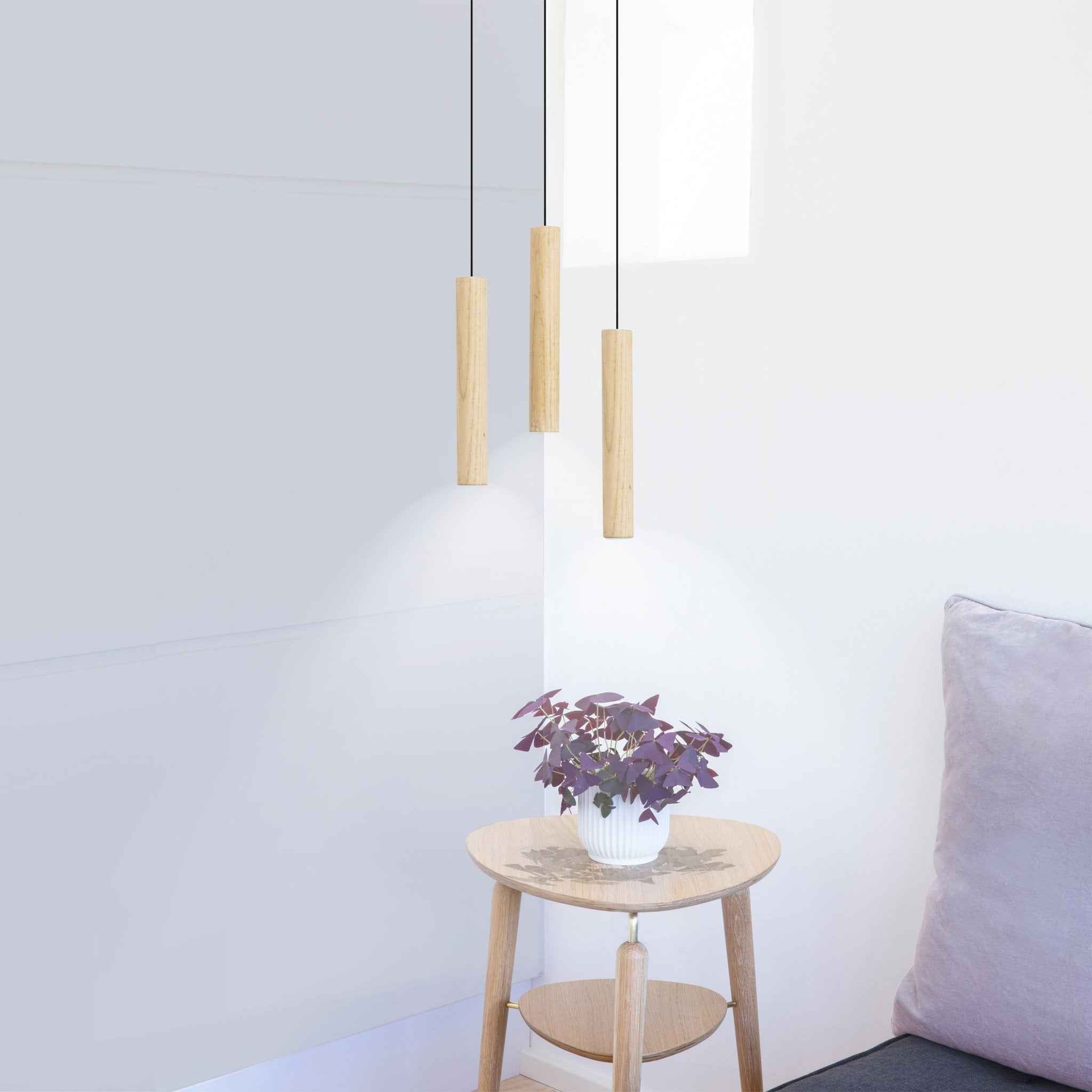 UMAGE Chimes Cluster 3 pendel eik 3 lys
