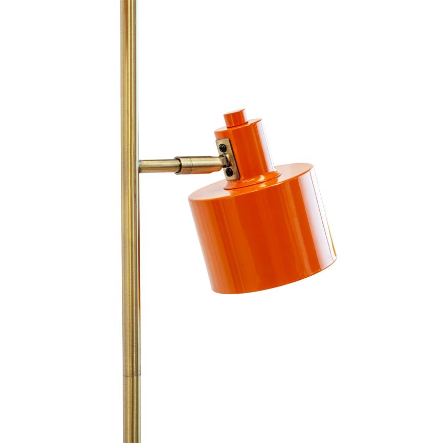 Dyberg Larsen Ocean gulvlampe oransje messing