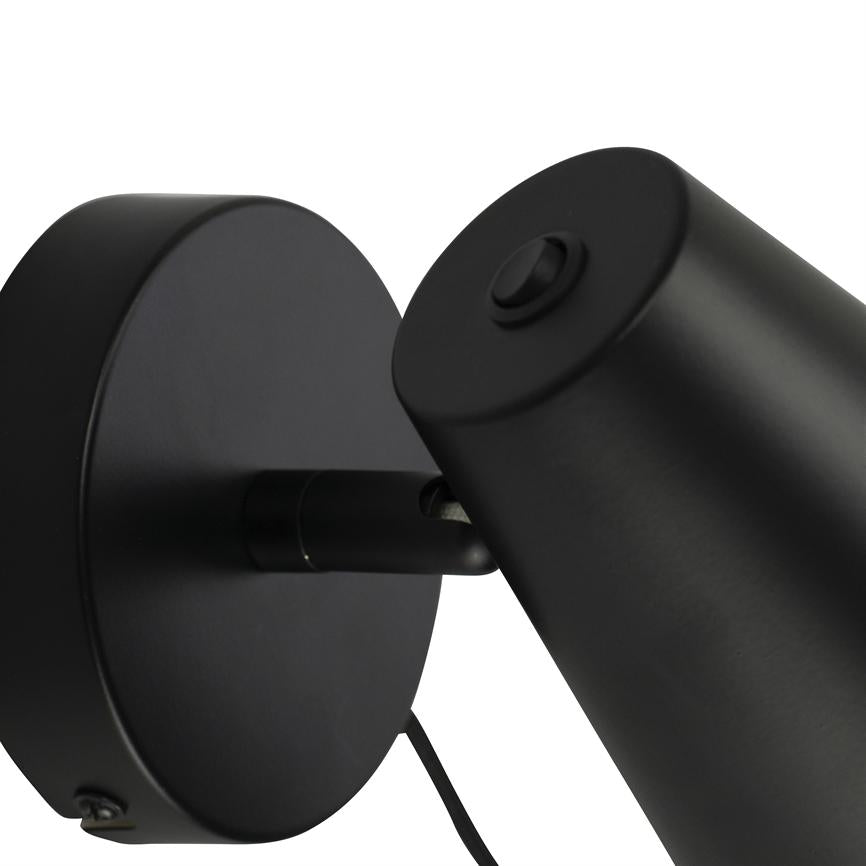 Dyberg Larsen Cale vegglampe sort leselampe