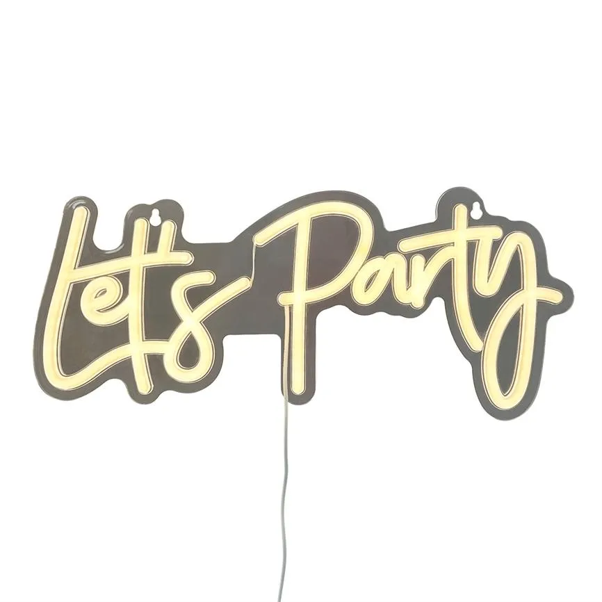 Dyberg Larsen LED-skilt Let's Party varm hvit