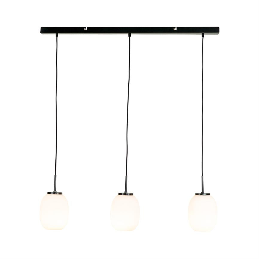 Dyberg Larsen DL39 pendel lang 3-skjerm opal svart
