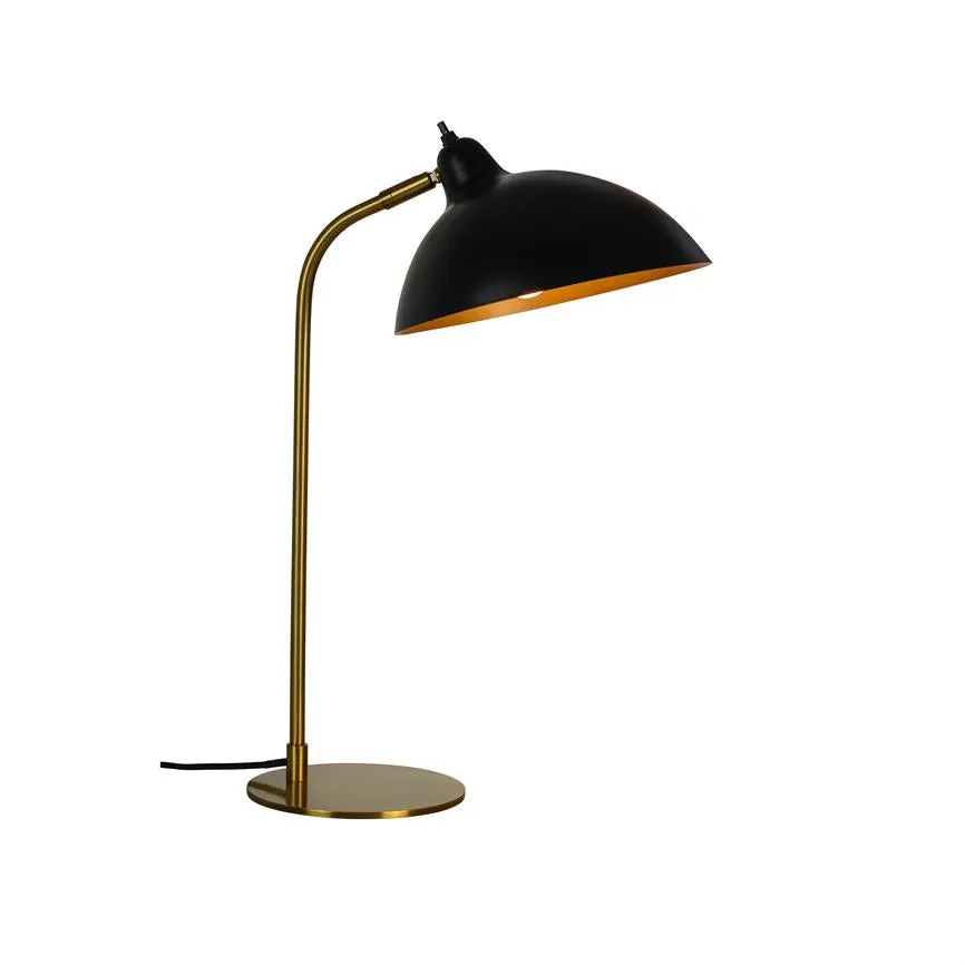 Dyberg Larsen Futura bordlampe sort messing vipbar