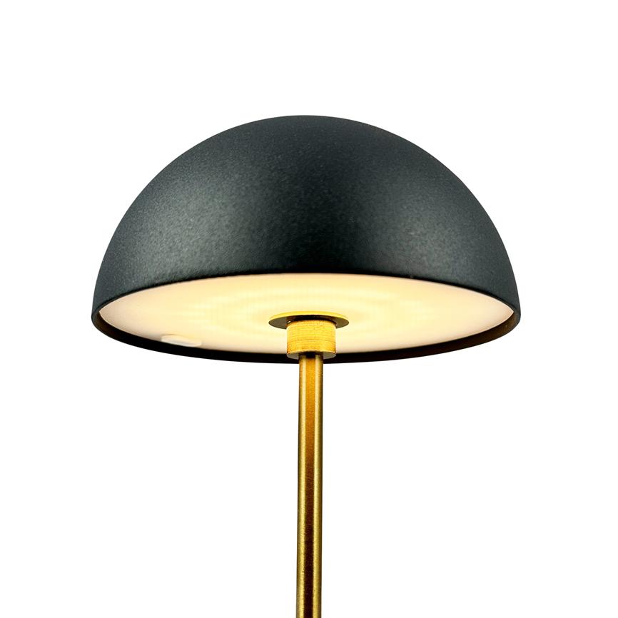 Dyberg Larsen Along Mini bordlampe sort messing LED