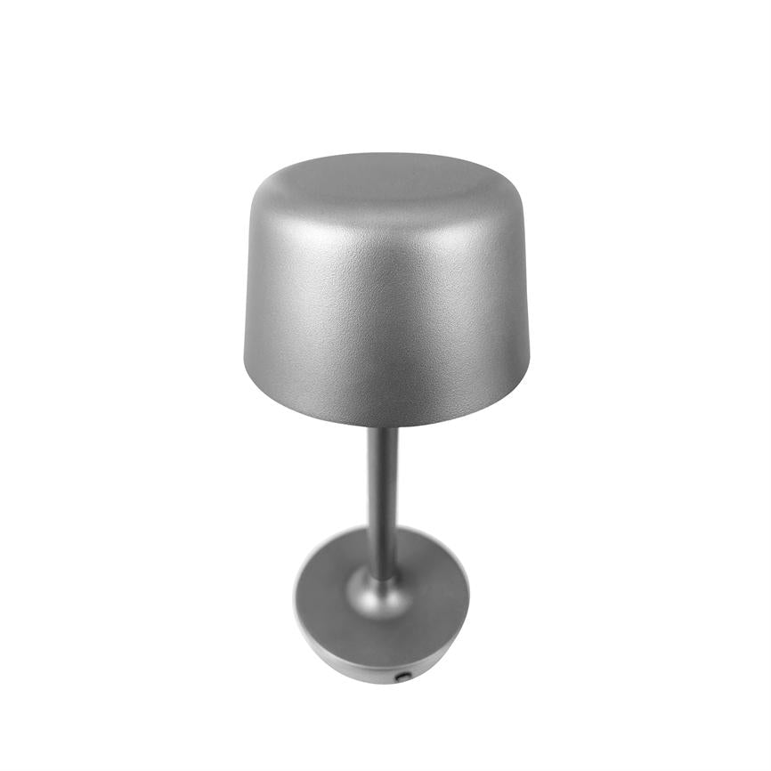 Dyberg Larsen Flow bordlampe oppladbar grå touch 3-trinn