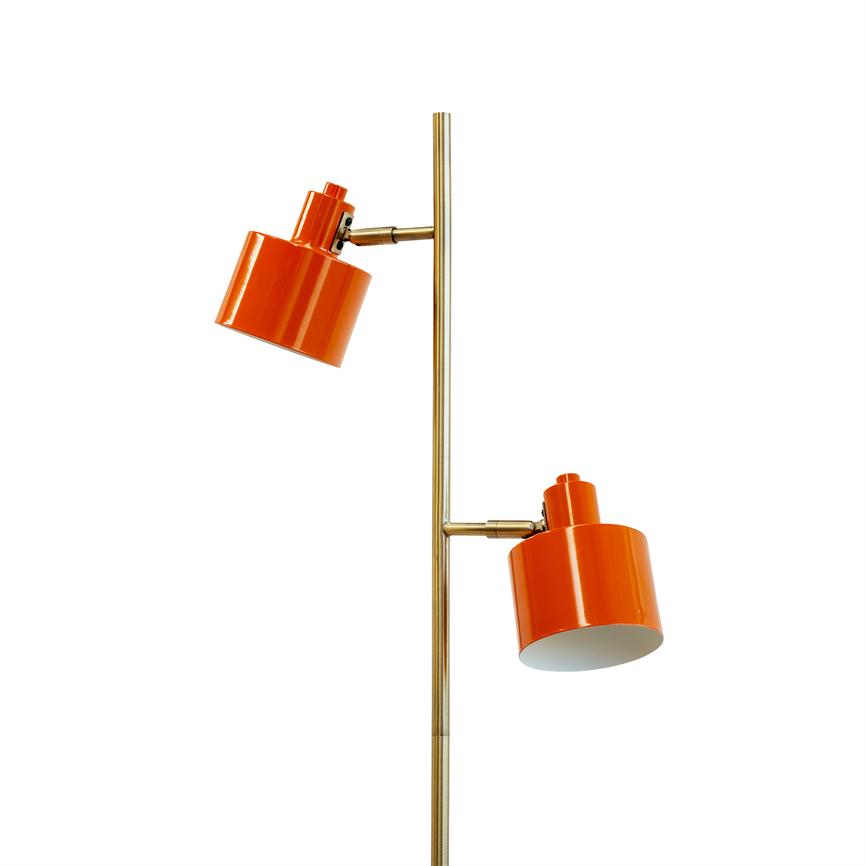 Dyberg Larsen Ocean gulvlampe oransje messing