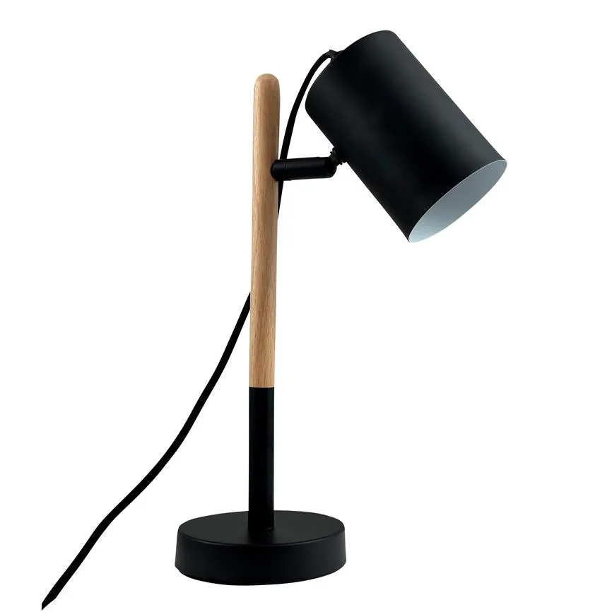 Dyberg Larsen Woody bordlampe svart 35 cm