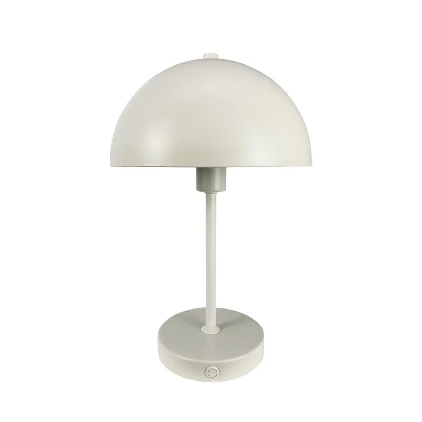Dyberg Larsen Stockholm V2.0 bordlampe perlehvit oppladbar