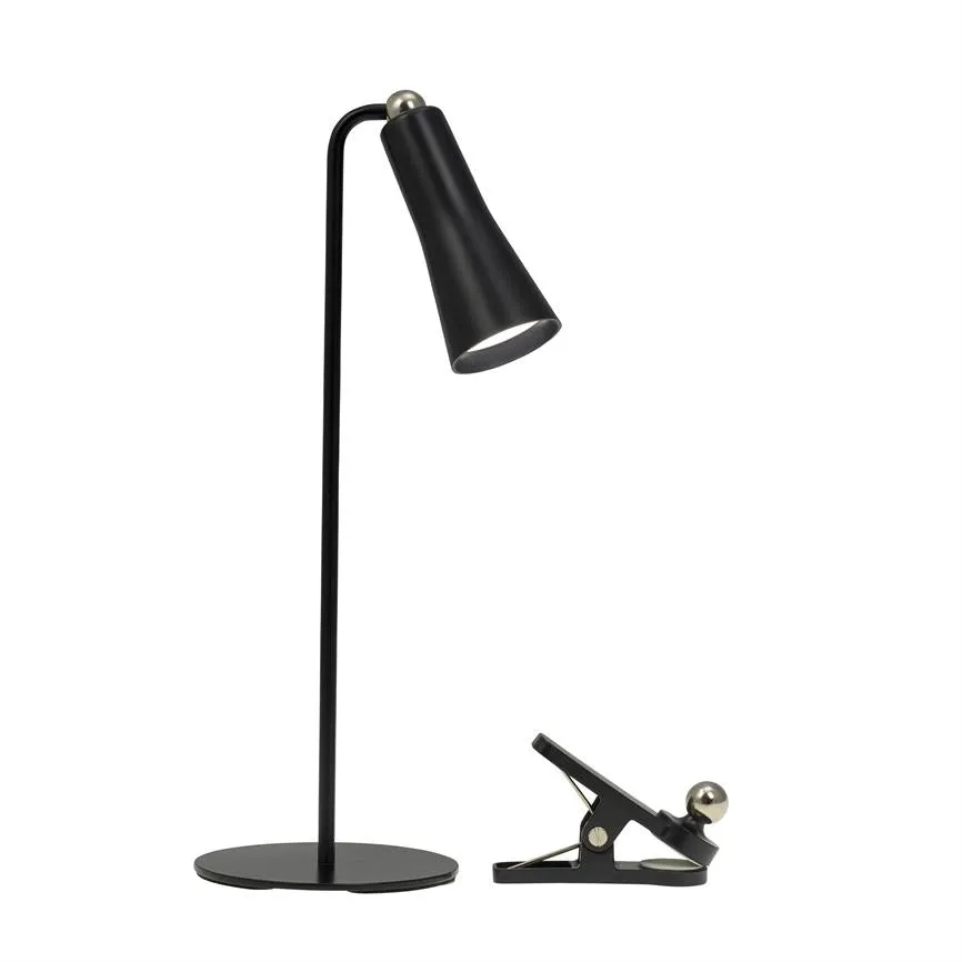 Dyberg Larsen 4in1 bordlampe svart oppladbar