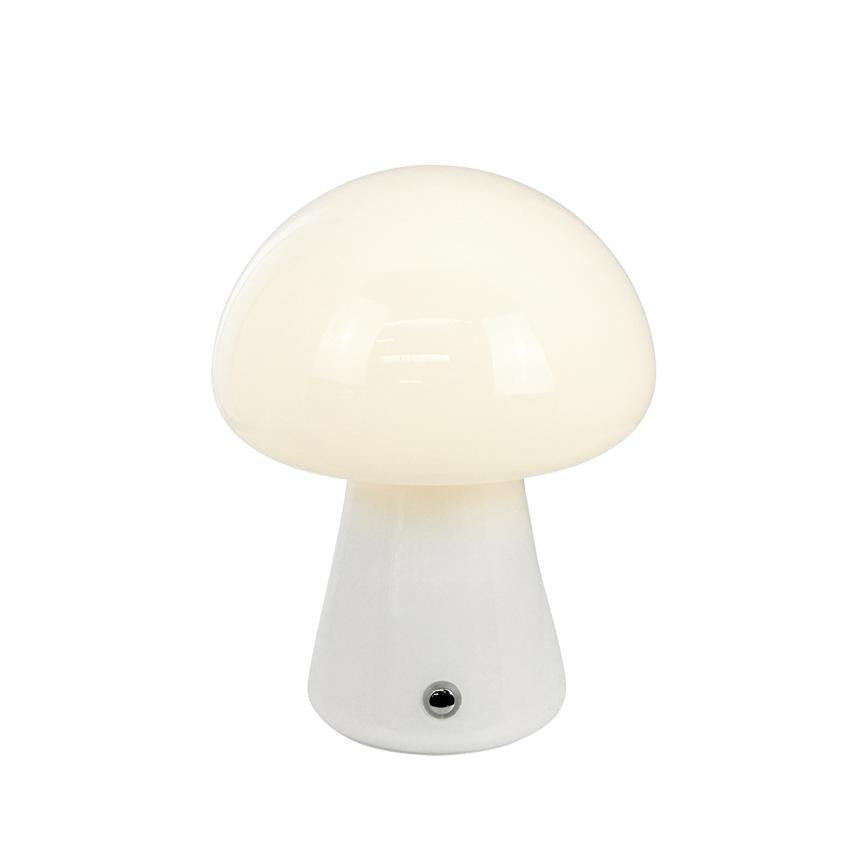 Dyberg Larsen Morkel bordlampe hvit oppladbar