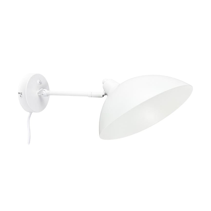 Dyberg Larsen Futura vegglampe hvit justerbar