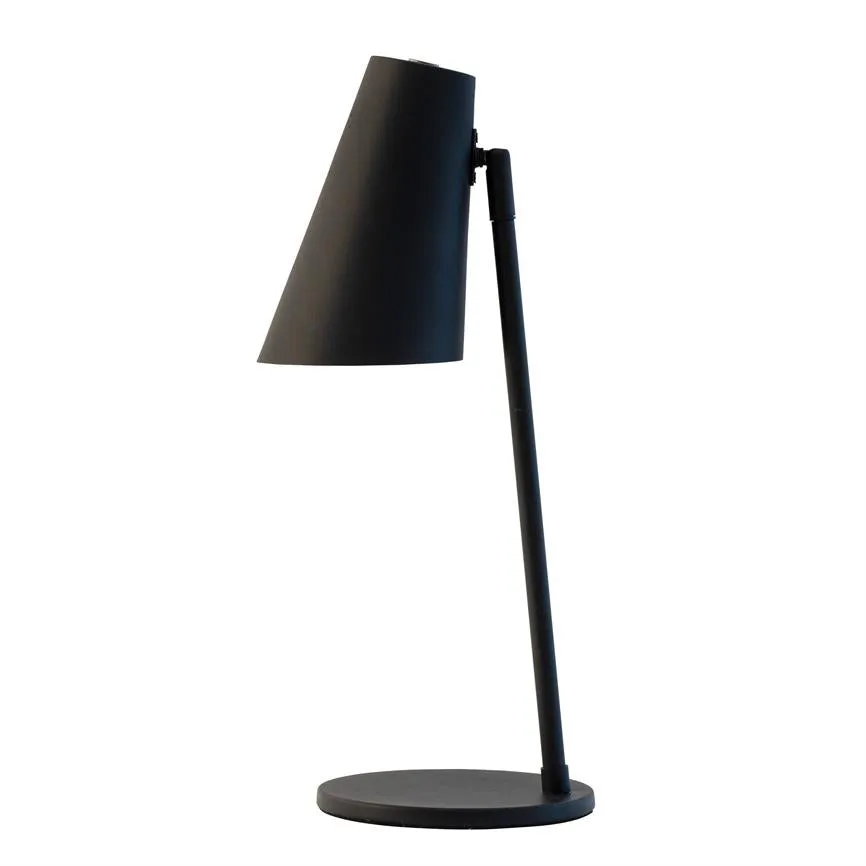 Dyberg Larsen Cale bordlampe svart oppladbar