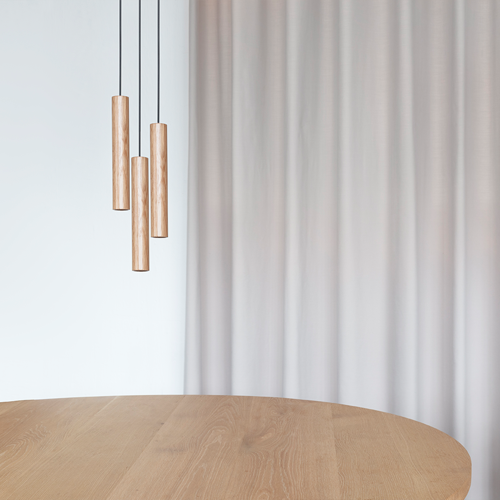 UMAGE Chimes Cluster 3 pendel eik 3 lys